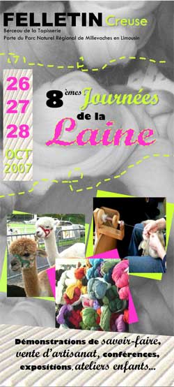 affichette des Journées de la Laine à Felletin (recto)